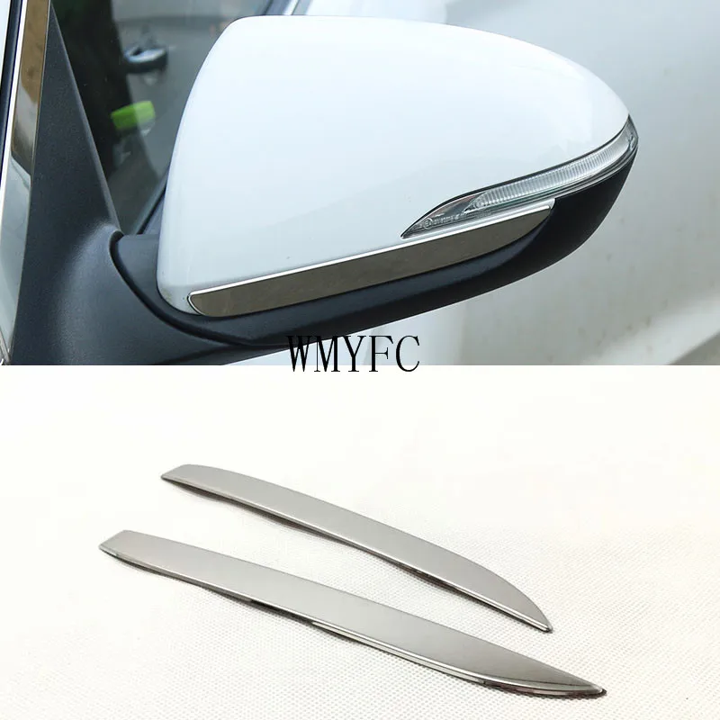 

Stainless Steel Side Rear View Mirror Lid Cover Overlay Exterior Mouldings Trim 2Pcs For Hyundai Elantra AD 2016 2017 2018
