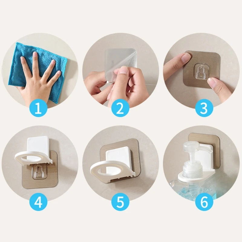 

H051 Suction Cup Rack Shower Gel Shampoo Soap Liquid Wall Mount Holder Bathroom Shelf Organizer Hook Accessories