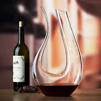 creative u shaped wine pouring device large decanter red wine crystal glass wine pot wine foreign wine 1500ml bar accessory