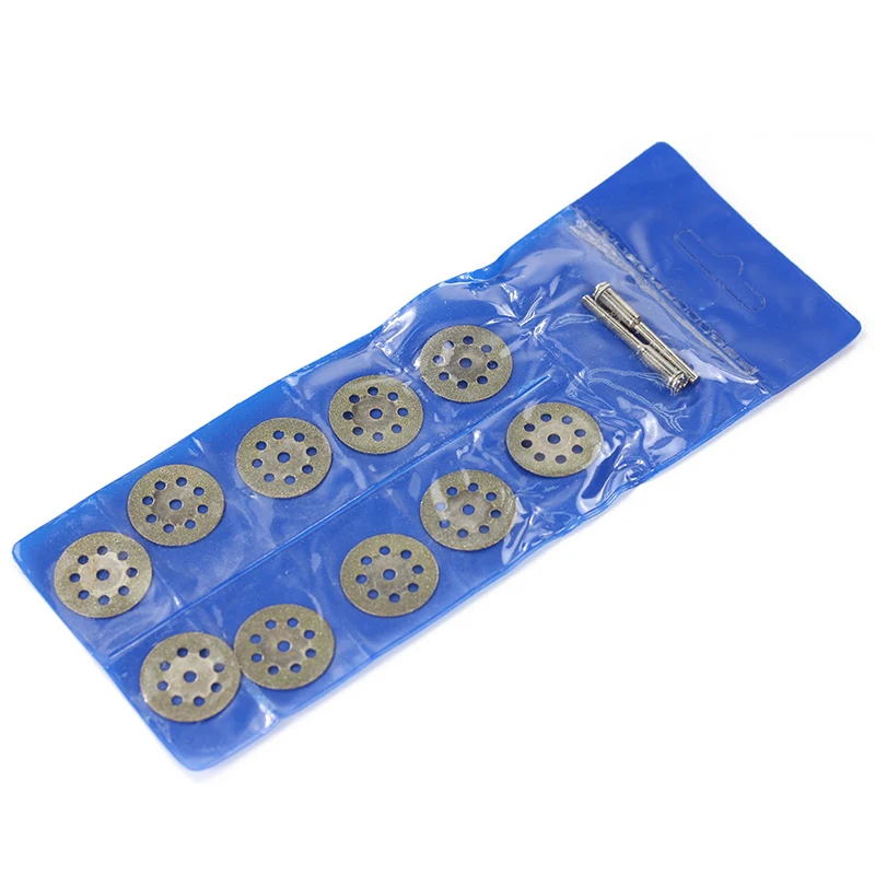 

Durable 10x 22mm Grinding Wheel Diamond Cutting Disc+2x Mandrel For Rotary Tool
