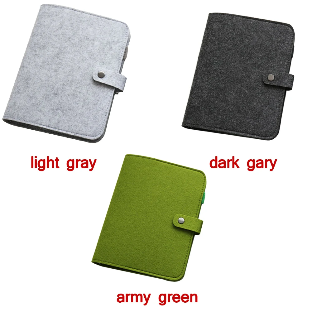 

School Office Handwriting Exercise Loose-Leaf Page Cover Without Inside Page A5/A6 Exquisite Felt Notebook Diary Stationary