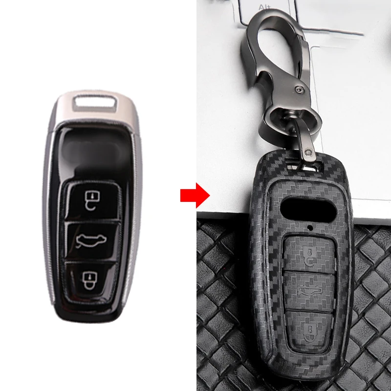 Чехол для автомобильного ключа из АБС пластика Audi A3 A6 C8 A7 S7 A8 D5 4N S8 Q7 Q8 SQ8 E Tron TRON 2018