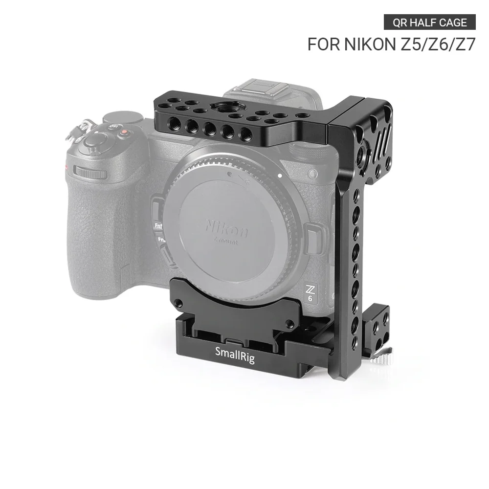 

SmallRig Z6 Camera Cage Quick Release Half Cage for Nikon Z6 and Nikon Z7 feature with built-in Manfrotto 501 QR plate 2262