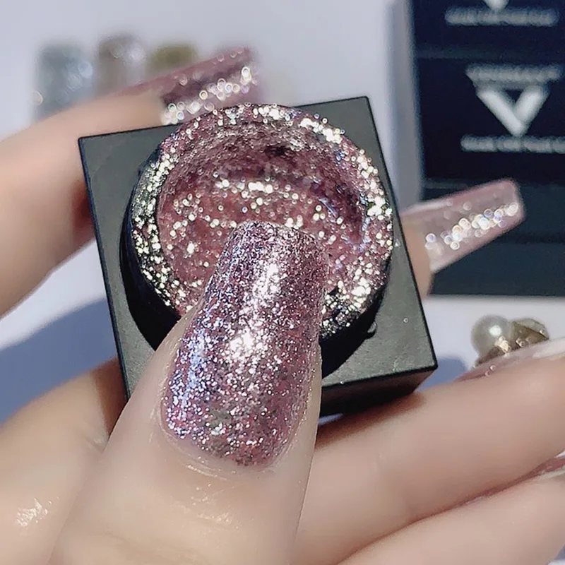 1 коробка Золотая Серебряная фольга бумажная наклейка для дизайна ногтей 3D Блеск