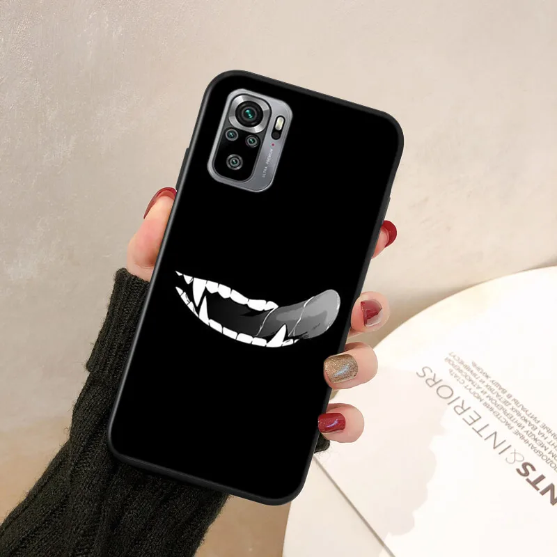 Silicone Cover Smile Skeleton Devil For Xiaomi Redmi Note 11 11T 11S 10 10S 9 9S 10T 9T 8T 8 7 6 5 Pro Phone Case