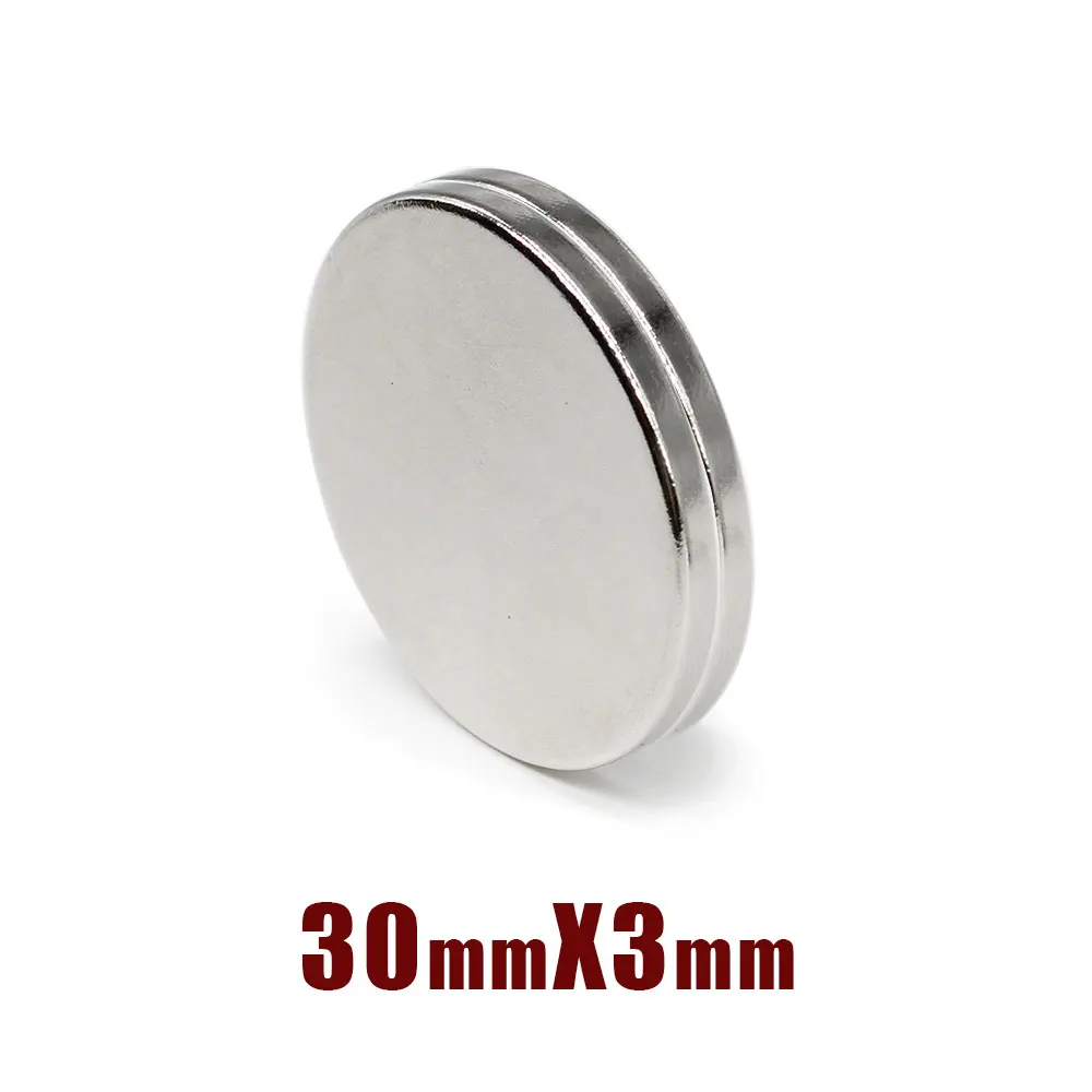 Дисковые мощные магнитные магниты Круглые неодимовые N35 30x3 мм большие