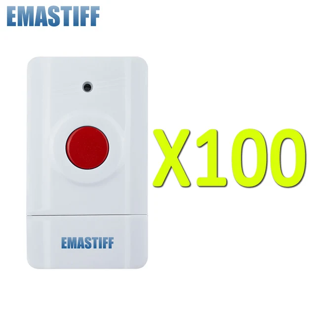 

100 шт., беспроводная система аварийного вызова для пожилых людей, 433 МГц