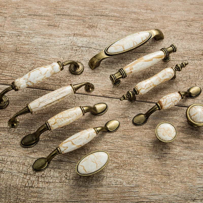 1 шт. керамическая трещина дверная ручка мебельные ручки для шкафа лаконичный