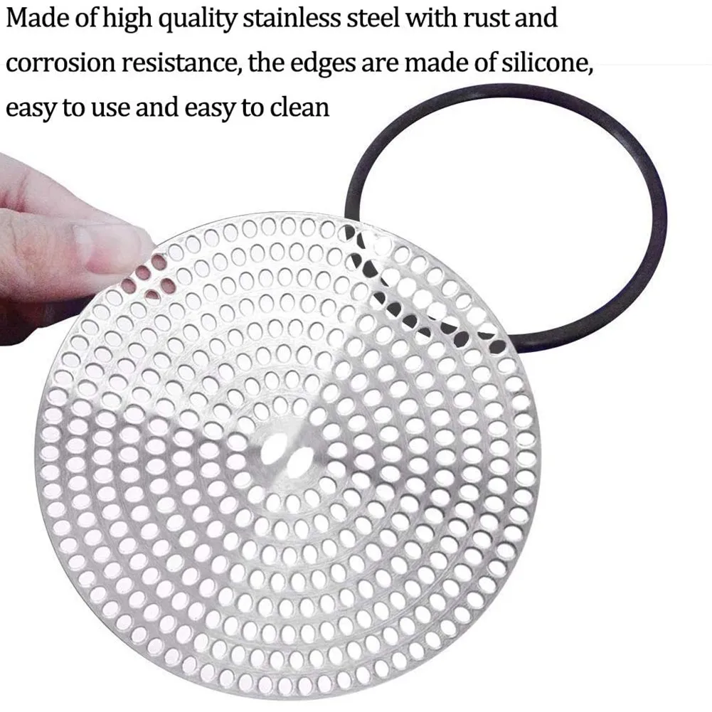 

Shower Stall Drain Protector Cover Hair Catcher Stainless Steel Hair Blocking Net Stainless Steel Round Floor Drain Mesh