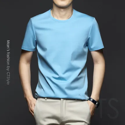 

Men's short sleeve t-shirt summer trend handsome casual half sleeve 8917