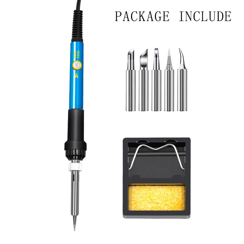 

7Pcs/set 60W Electric Soldering Iron Temperature Adjustable 220V Welding Solder Iron Rework Station Soldering Iron Accessories