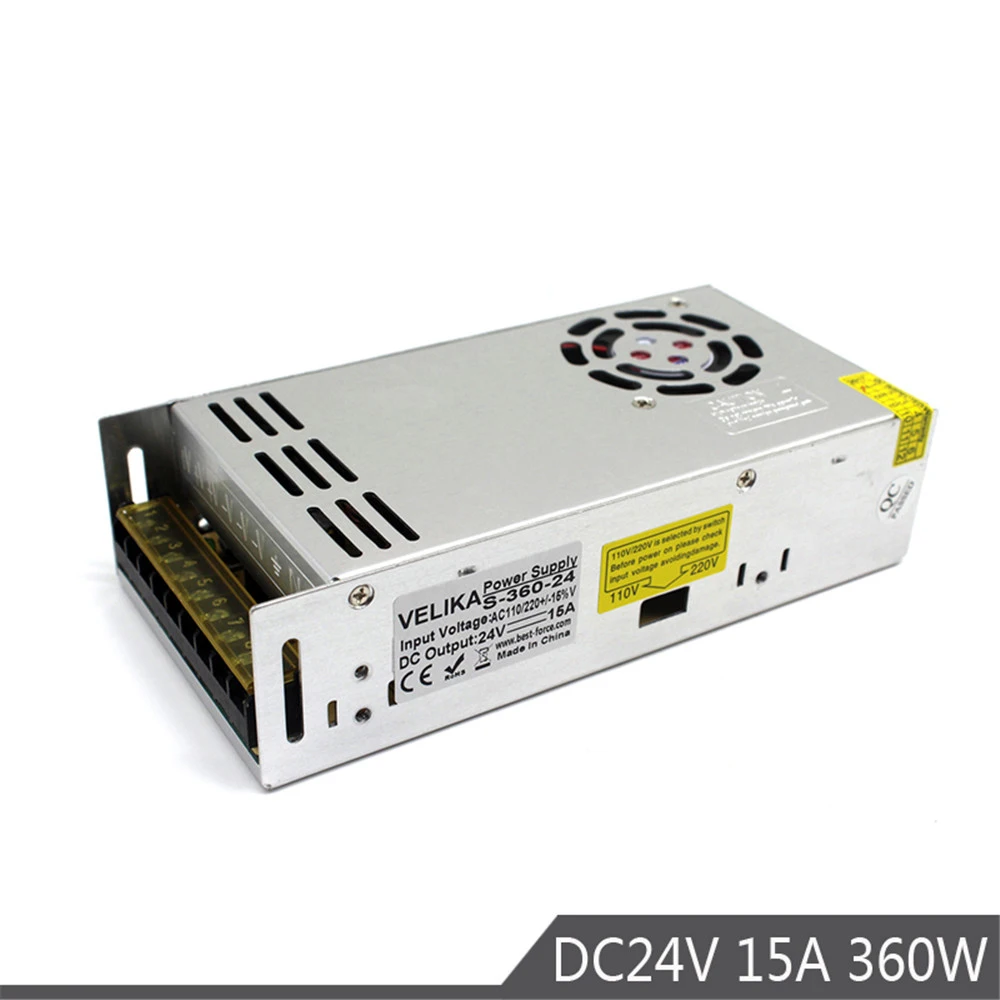 Блок питания с маленьким объемом 24 В постоянного тока 15 А 360 Вт светодиодный
