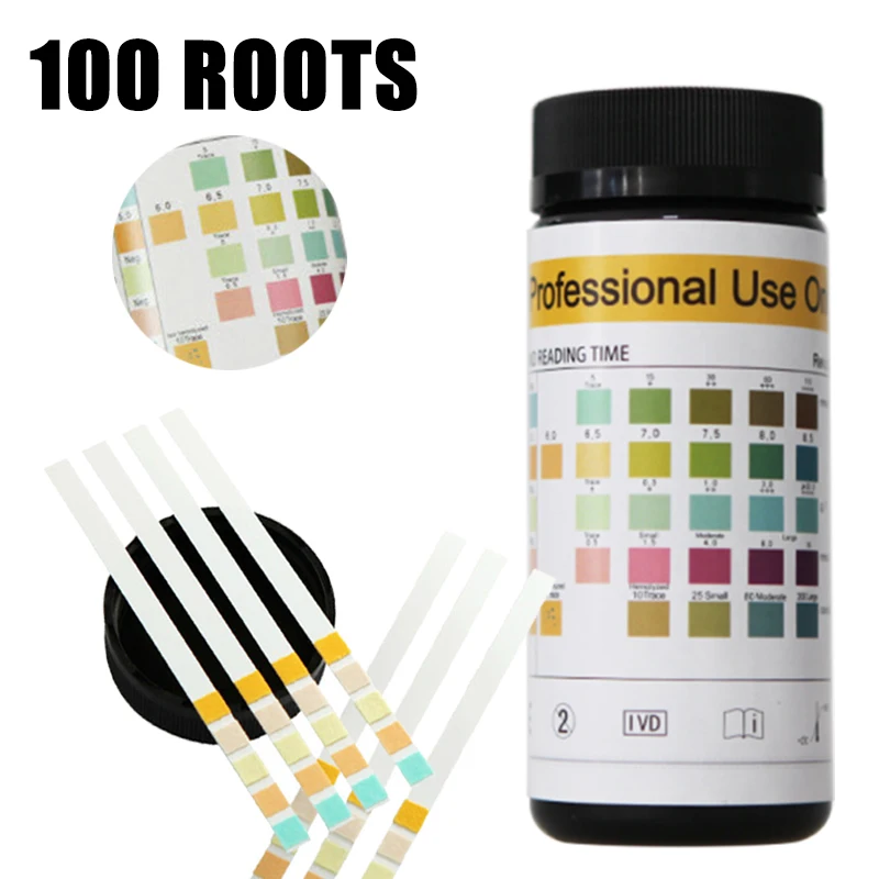 100 шт. кетон полоски для определения уровня глюкозы PH белка кетона крови мочевые