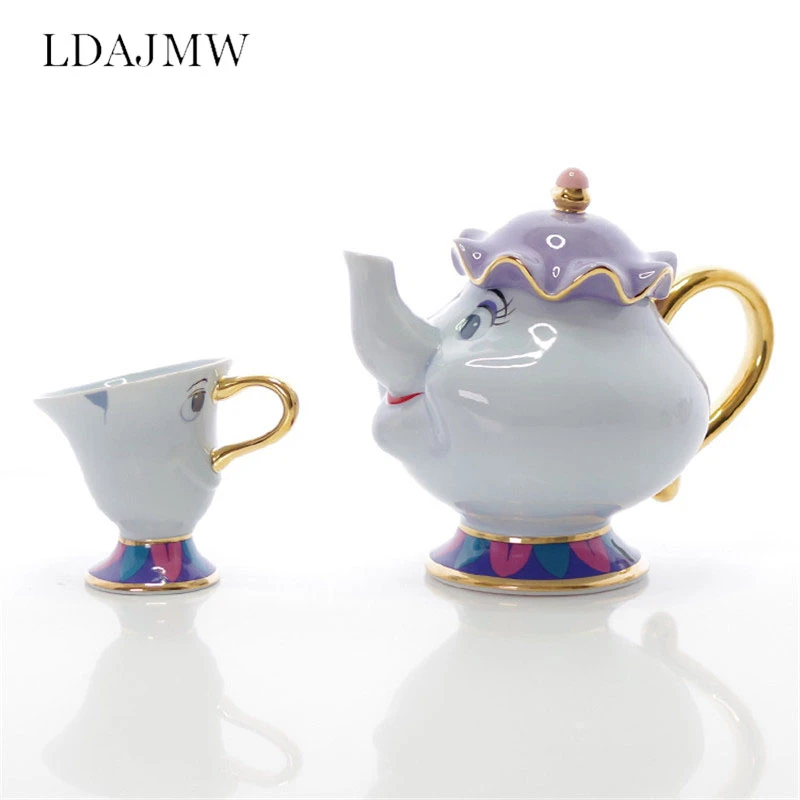 

Cartoon Ceramic Gilded Teapot American Tea Set Set Home Decoration Gift Drinkware