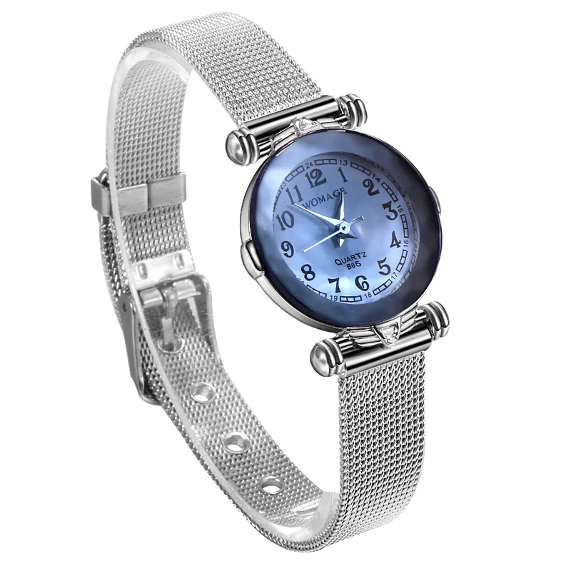 Часы наручные женские с разноцветными кристаллами роскошные романтические