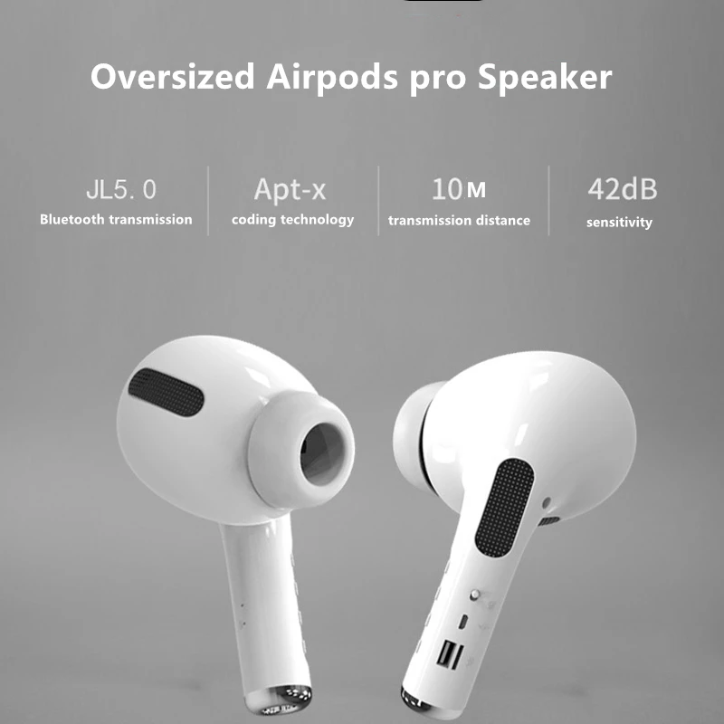 Fiyat Yeni Büyük Boy Dev Bluetooth Kulaklık Hoparlör AirPods Için Pro Model Bluetooth Ses Hediye Avcılık Hediye Sıcak Net Kırmızı Hoparlör