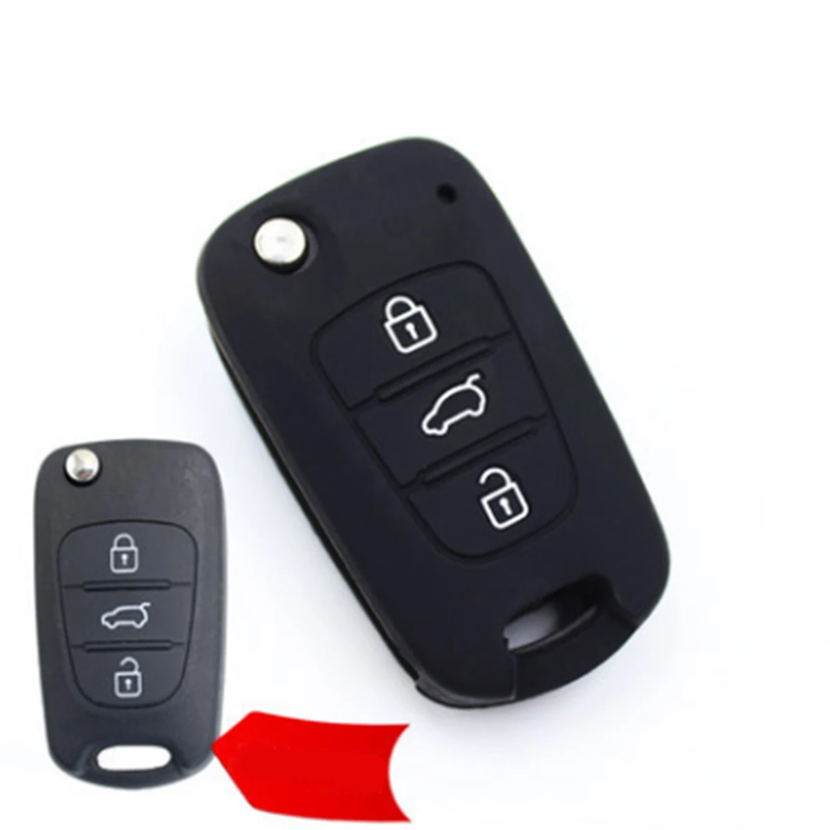 Силиконовый чехол для автомобильных ключей Kia RIO K2 K5 Sportage Sorento Solaris Verna складной