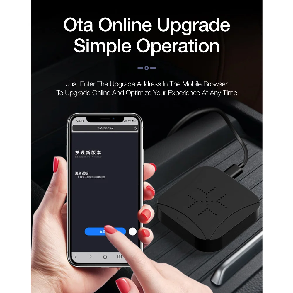 jiuyin carplay wireless android auto smart link dongle for car modify android car radio navigation player ios phone connection free global shipping