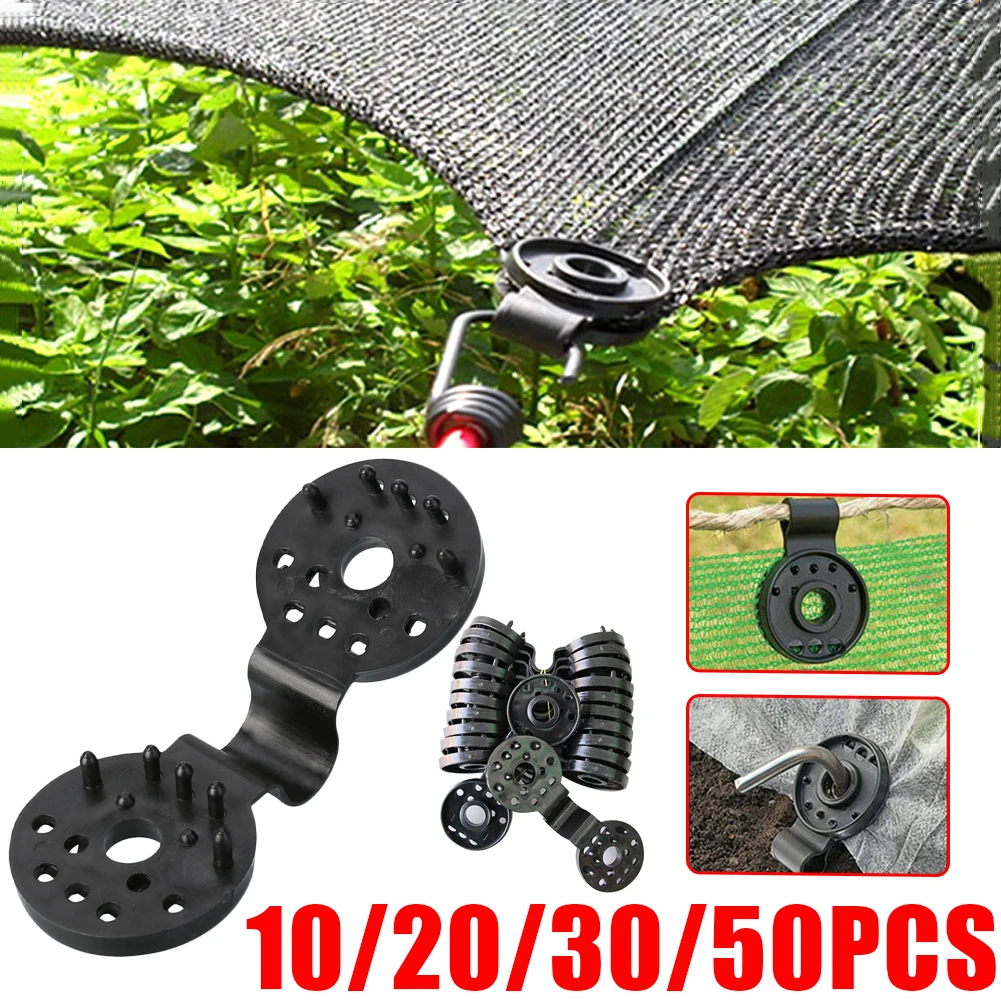 

Garden Tools 50~10pcs Sunshade Net Clip Greenhouse Shade Cloth Clips Plastic Instant Grommet Fence Shading Net Installation