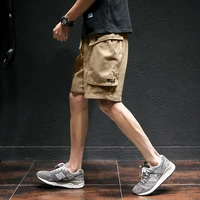 2020 mens military cargo shorts summer army green cotton shorts men loose multi pocket shorts homme casual bermuda trousers