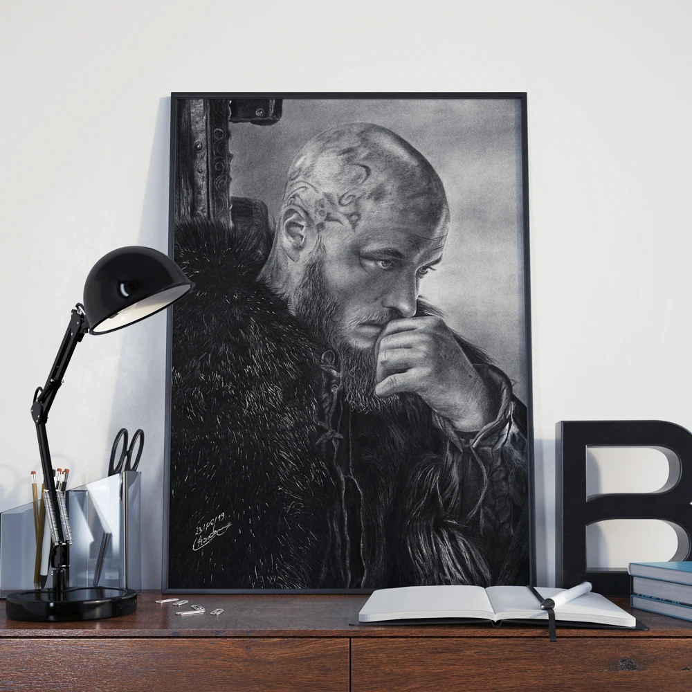 Постер легенды викингов короля Рагнара лотброка HD Печать на холсте Картина