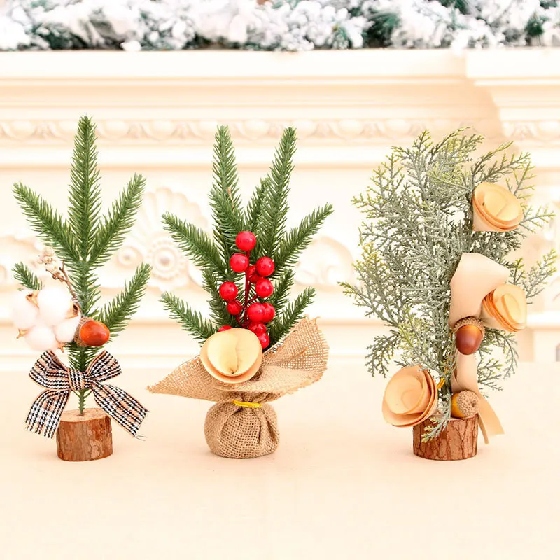 

Christmas Decoration 25cm Christmas Mini Tree Decoration Tabletop Atmosphere Decorate Potted Christmas Tree