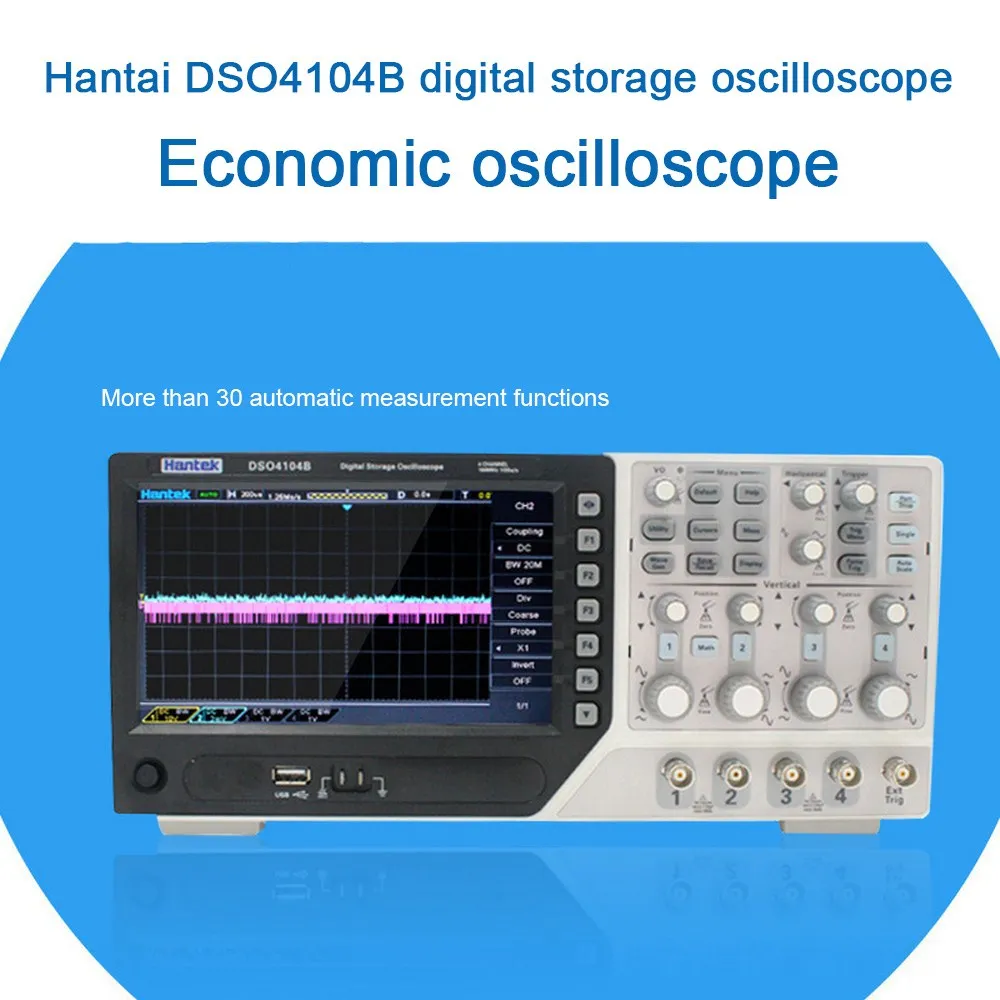 Цифровой осциллограф DSO4084B 80 МГц 4 канала 1 Gsa/s Встроенный USB + EXT DVM Функция
