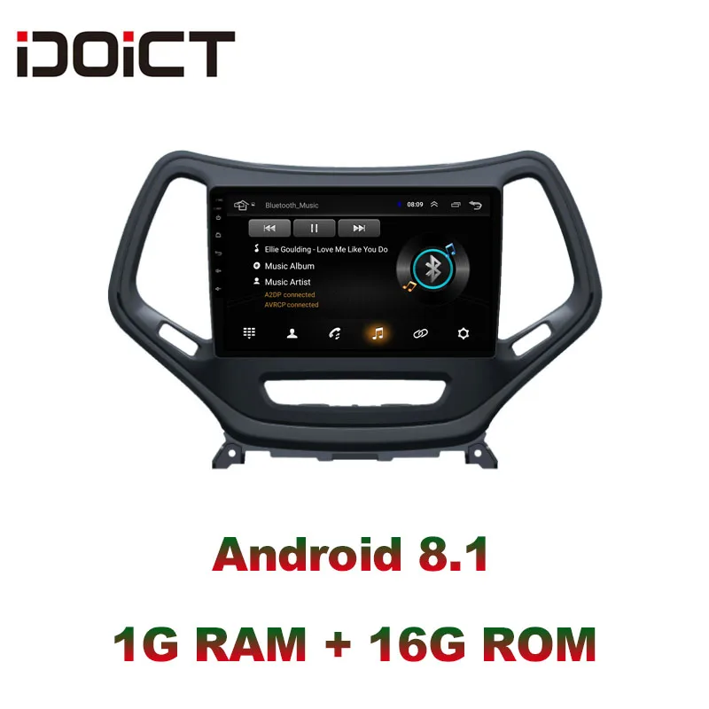 Автомобильный DVD-плеер IDOICT Android 8 1 GPS-навигация мультимедийный плеер для JEEP Cherokee