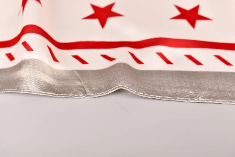 Весенняя двухцветная шелковая сатиновая квадратная лента для волос хиджаб