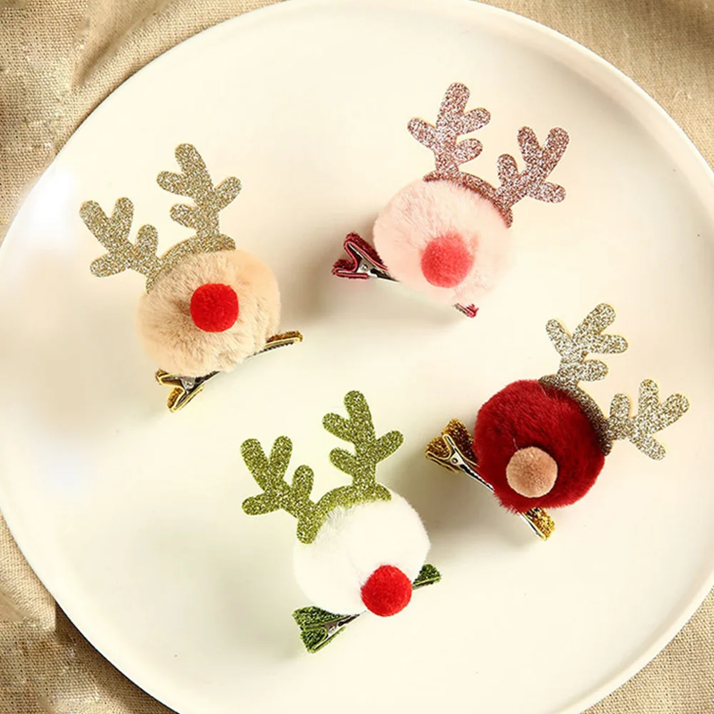 1 шт. корейские модные рождественские милые заколки для волос оленьи рога