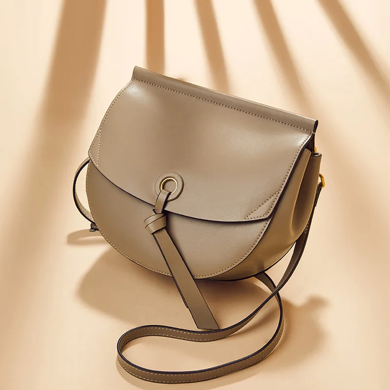 2019 натуральная кожа полукруглая сумка женская мессенджер Роскошная Офисная