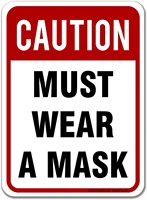 haimax metal signs 8 x 12 inch must wear a mask warning tin sign