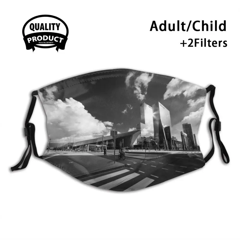 Роттердам Централ многоразовая маска для рта фильтр для мужчин женщин мужчин детей Роттердам Централ Центральная станция Bahnhof Современная Голландия