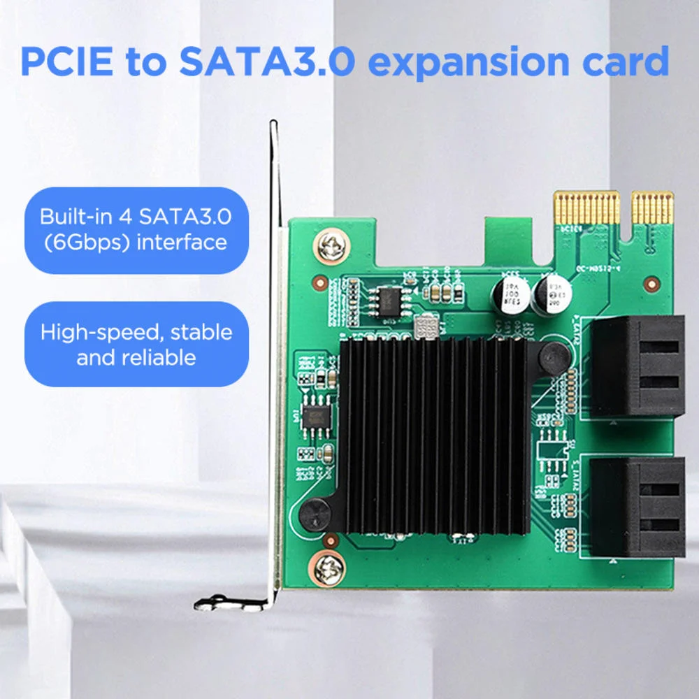 

Плата расширения компонентов компьютера PCIE на SATA3.0 Плата расширения PCI-E на 4 порта sata3.0адаптер карта расширения SATA