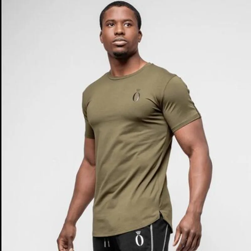2020 mens round collar running sports trainning pure color basketball gym tight quick dry t-shirt | Спорт и развлечения