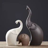 europe ceramics elephant figurines animal ornaments handicrafts miniatures gifts for home wedding decoration crafts