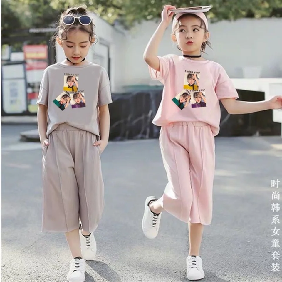 Купи Summer Children Clothing Toddler Baby Girls Cartoon Short Sleeve T-shirt and Casual Short Pants 2Pieces Kids Clothes Girls Sets за 869 рублей в магазине AliExpress