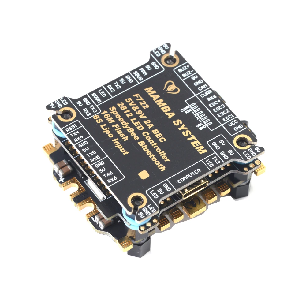 Мамба F722S Betaflight контроллер de vuelo серверный компьютером с экранным меню для 5/9 V 9 V 2A de BEC& 506 50A с диагональю экрана 3-6 S Blheli_32 dshot1200 гоночный грех escobillas ES