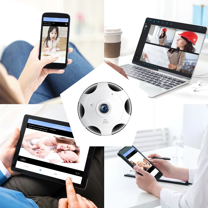 TAOCOCO 1536P камера WiFi IP камера Беспроводная 360 степени камеры «рыбий глаз» наблюдения ночного видения камера безопасности панорамная CCTV
