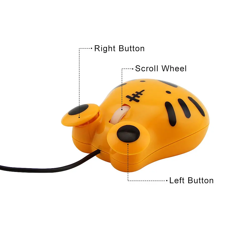 USB Wired Optical Mouse Small Hand Cute Cartoon Animal Creative Mause 3D Mini Ergonomic Gaming Mice For Desktop Computer Gamer | Компьютеры