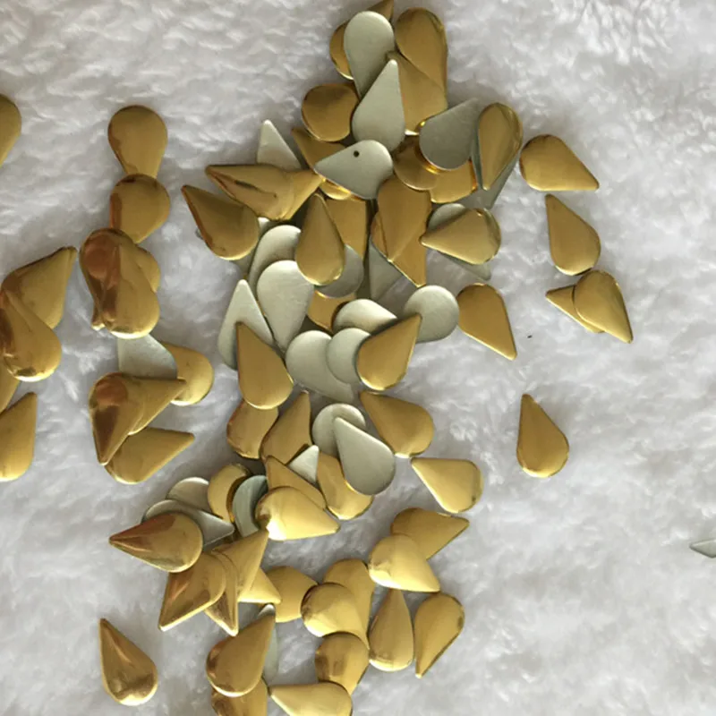 Серебряные/Золотые стразы горячей фиксации в форме капли свободные бусины