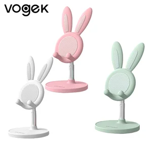 bunny shape adjustable desktop phone holder portable mobile phone tablet desk holder stand for iphone ipad huawei samsung xiaomi free global shipping
