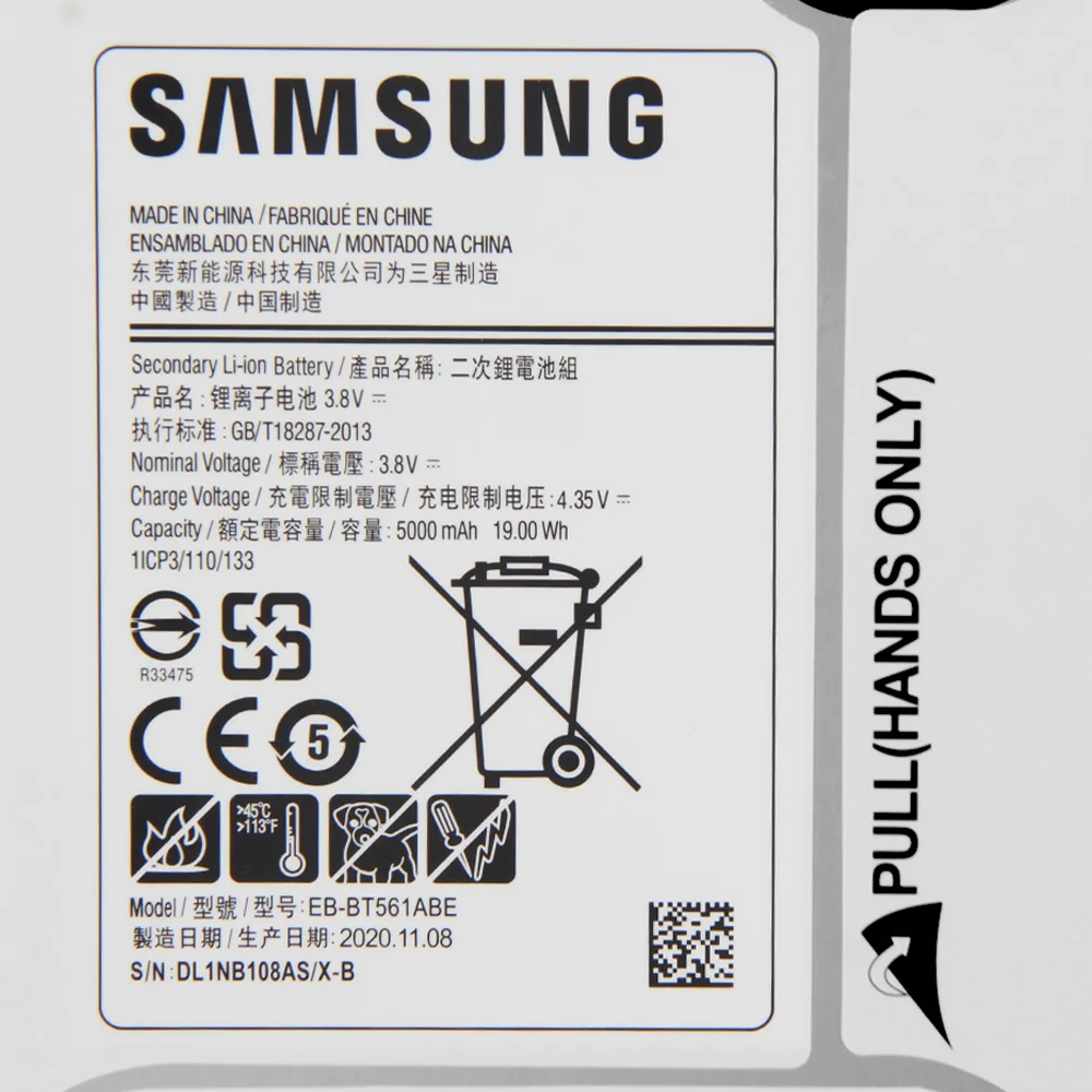 Samsung оригинальный запасной EB BT561ABE батареи для GALAXY Tab E SM T560 T561 BT561ABA 5000