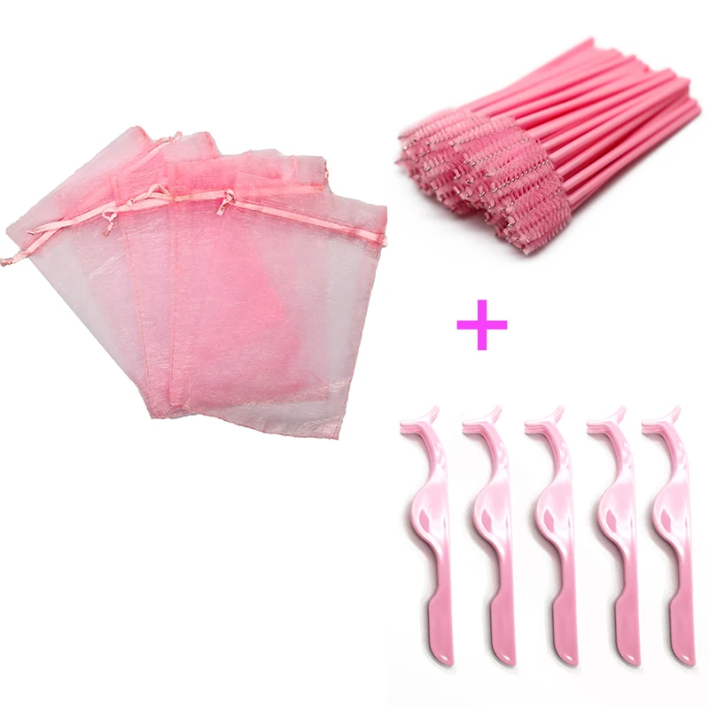 3 в 1 розовые фиолетовые синие Черные пинцеты для ресниц и кисти пакет упаковки