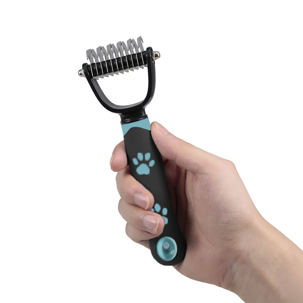 

Pet Grooming Tool Double Side Dematting Comb Remove Undercoat Mats Tangles Shedding Brushes for Dogs and Cats Pets
