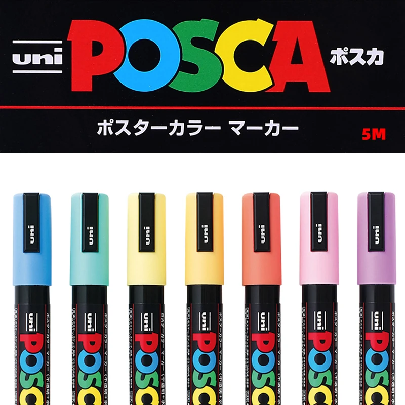 Набор маркеров UNI POSCA 7 шт. набор для PC-5M постер рекламная ручка рисования картина в