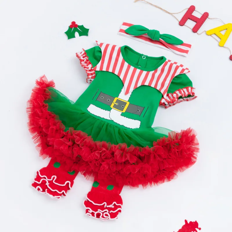 Комбинезон для новорожденных платье-пачка первая детская одежда на Рождество