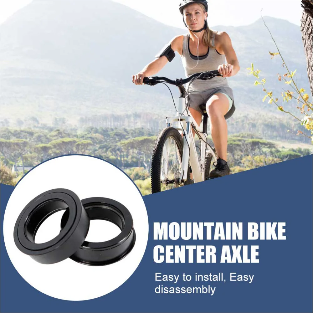 

1pc Mountain Bike Road Bike Practical Pressed-in Bearing Bottom Bracket (Black)