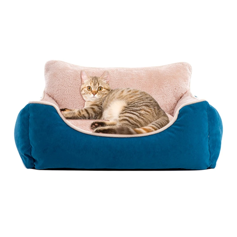Зимняя кровать для собак плюшевый диван питомцев кошек щенков теплый дом