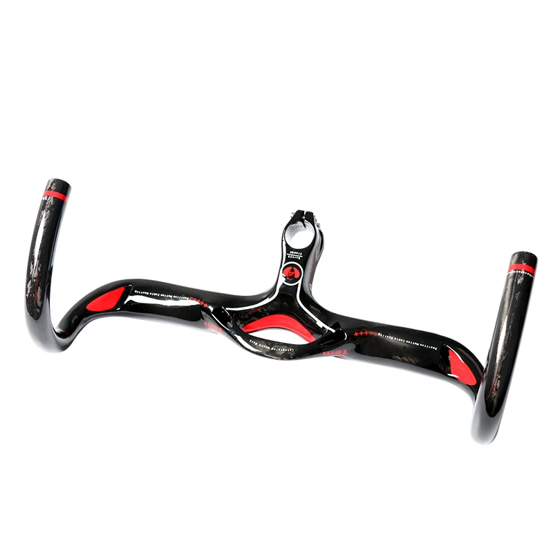 

New TEMANI Road bike full carbon fibre bicycle handlebar carbon drop bent bar with computer stent integratived 4 color Free ship